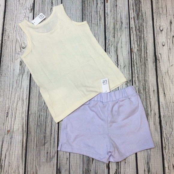 Gap Girls 2 3 4 5 T Shirt & Purple Shorts Outfit - Picture 4 of 5